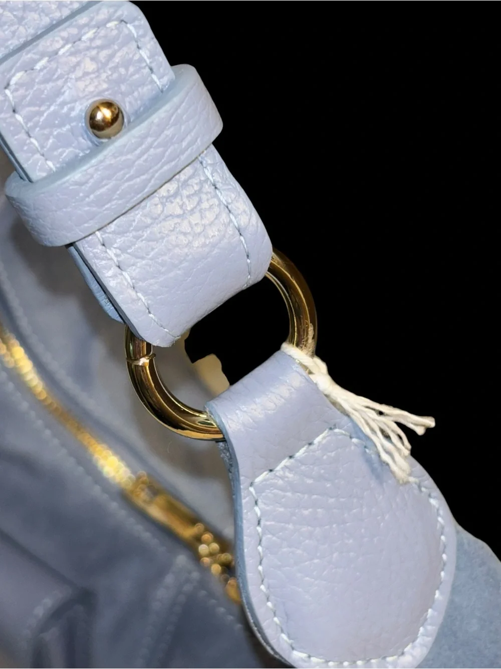 NWT Lilium Firenze Patty Suede Utility Shoulder Bag Crossbody Celeste Blue Italy